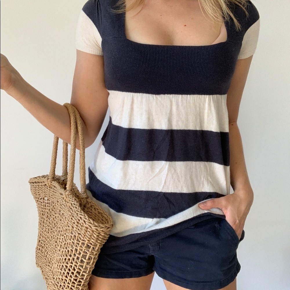 Abercrombie & Fitch babydoll square-neck knit sweater